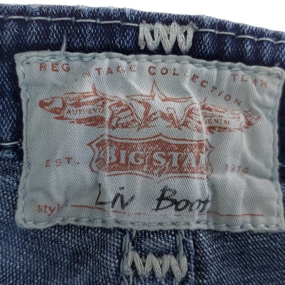 Big Star Liv Distressed Raw Hem Denim Shorts - Picture 6 of 11